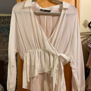 Zara white blouse